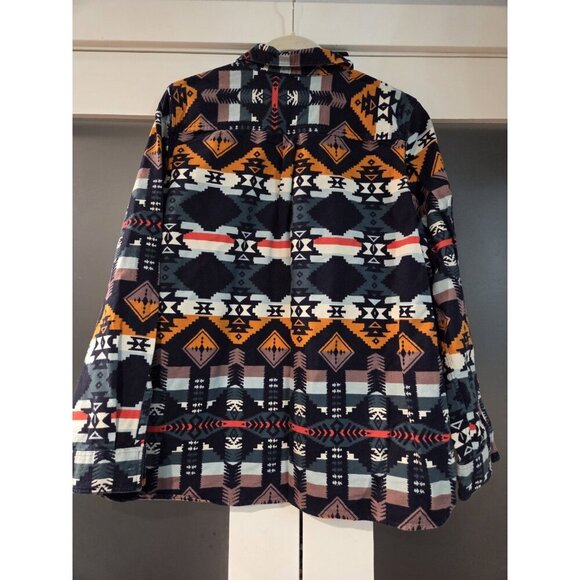 Woolrich Aztec Flannel Button Down Shirt Womens Sz XL Southwest Cotton - Picture 3 of 10